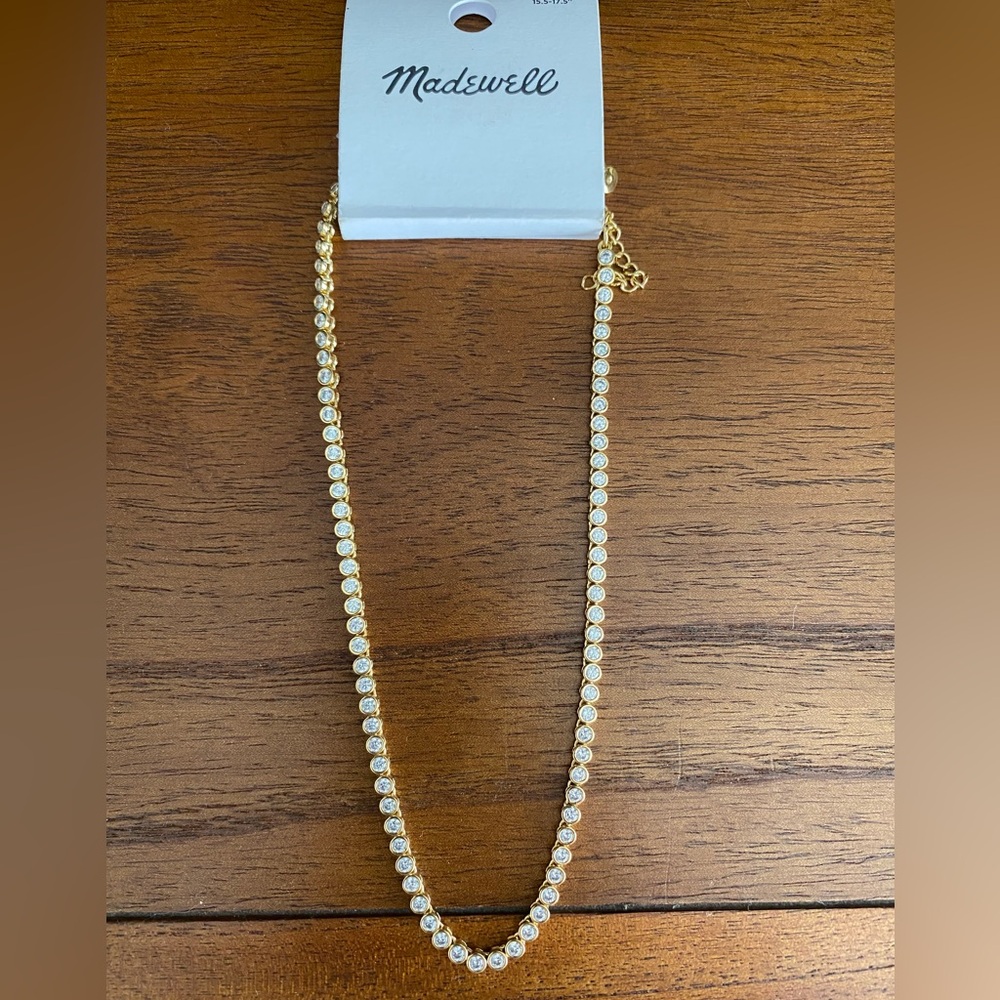Madewell Gold Bezel Tennis Necklace